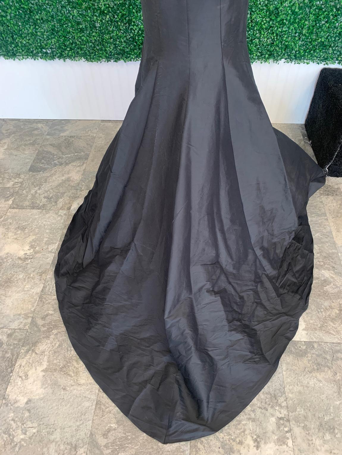 Tarik Ediz Size 4 Prom Sequined Black Mermaid Dress on Queenly