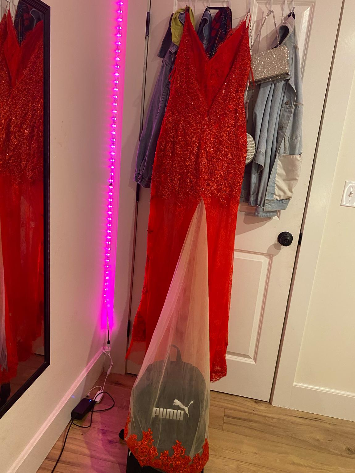 Okbridal Size 6 Prom Red Side Slit Dress on Queenly
