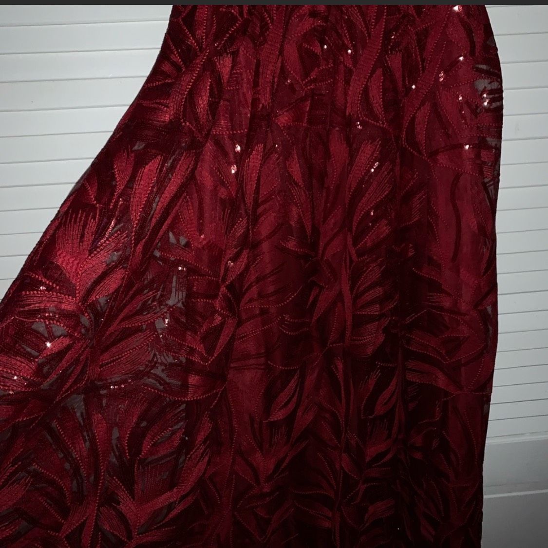 Size 6 Velvet Red A-line Dress on Queenly