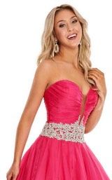 Rachel Allan Size 4 Prom Sequined Hot Pink Ball Gown on Queenly