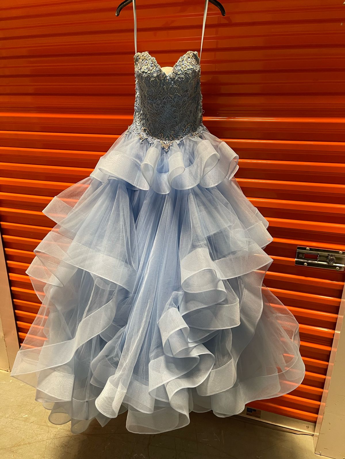 Jovani Size 4 Light Blue Ball Gown on Queenly