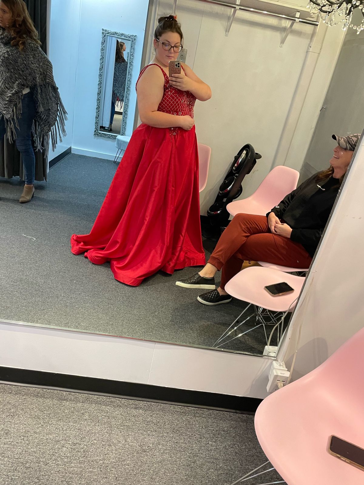 Rachel Allan Plus Size 22 Prom Red Ball Gown on Queenly