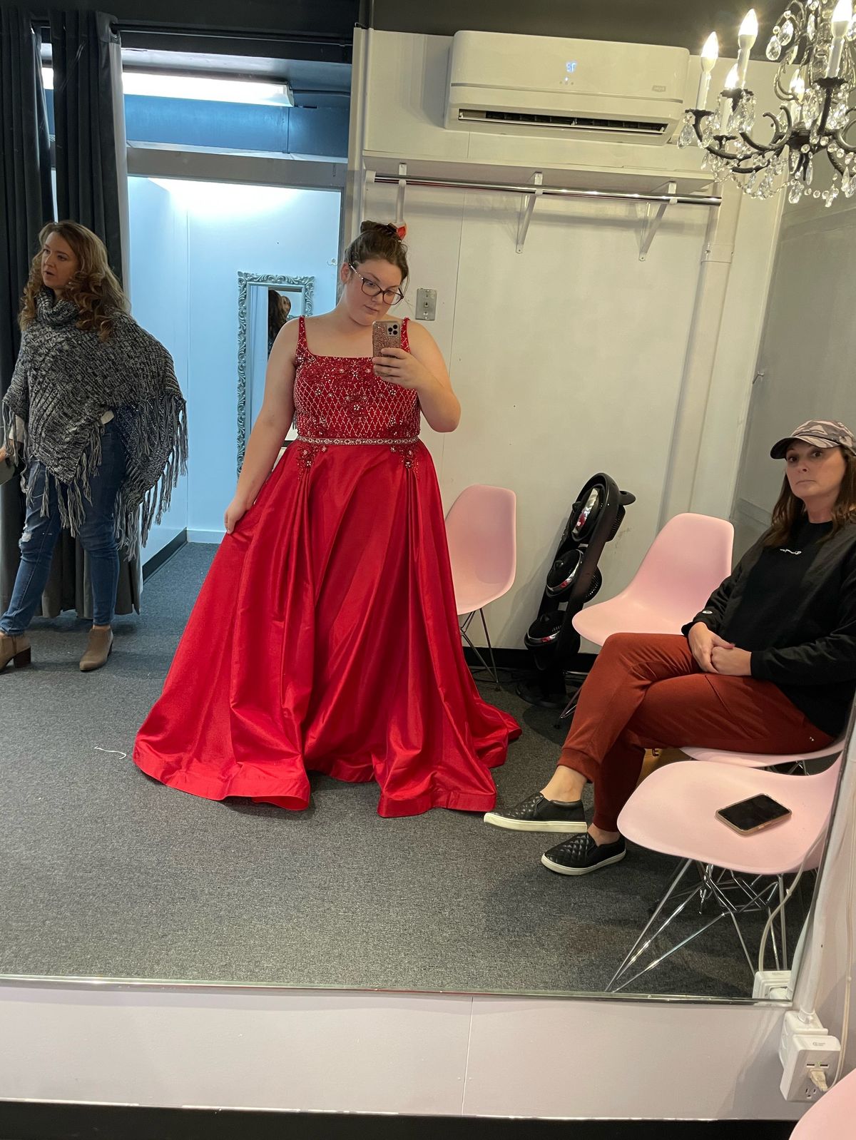 Rachel Allan Plus Size 22 Prom Red Ball Gown on Queenly