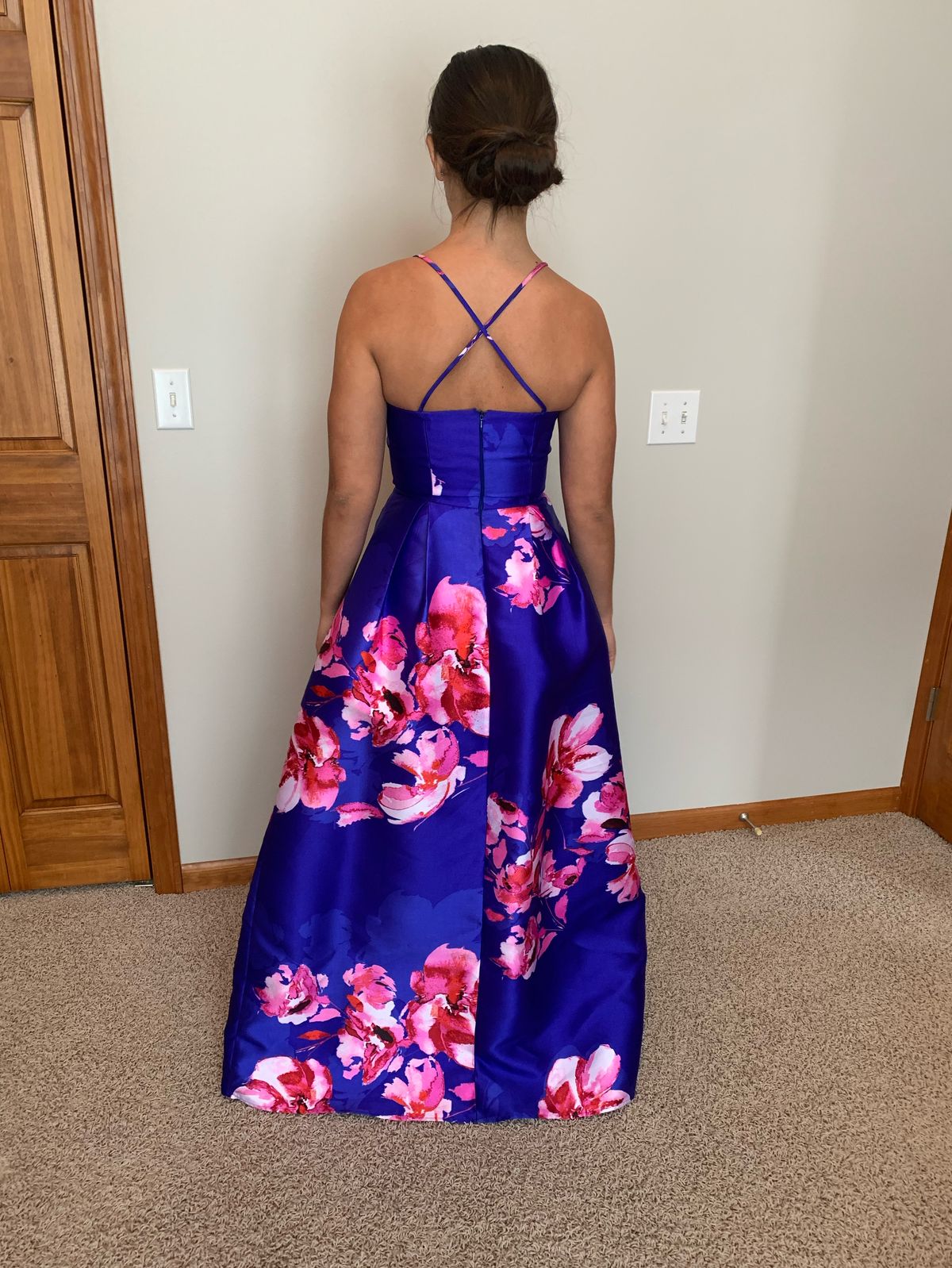 Size 0 Prom Floral Multicolor Ball Gown on Queenly