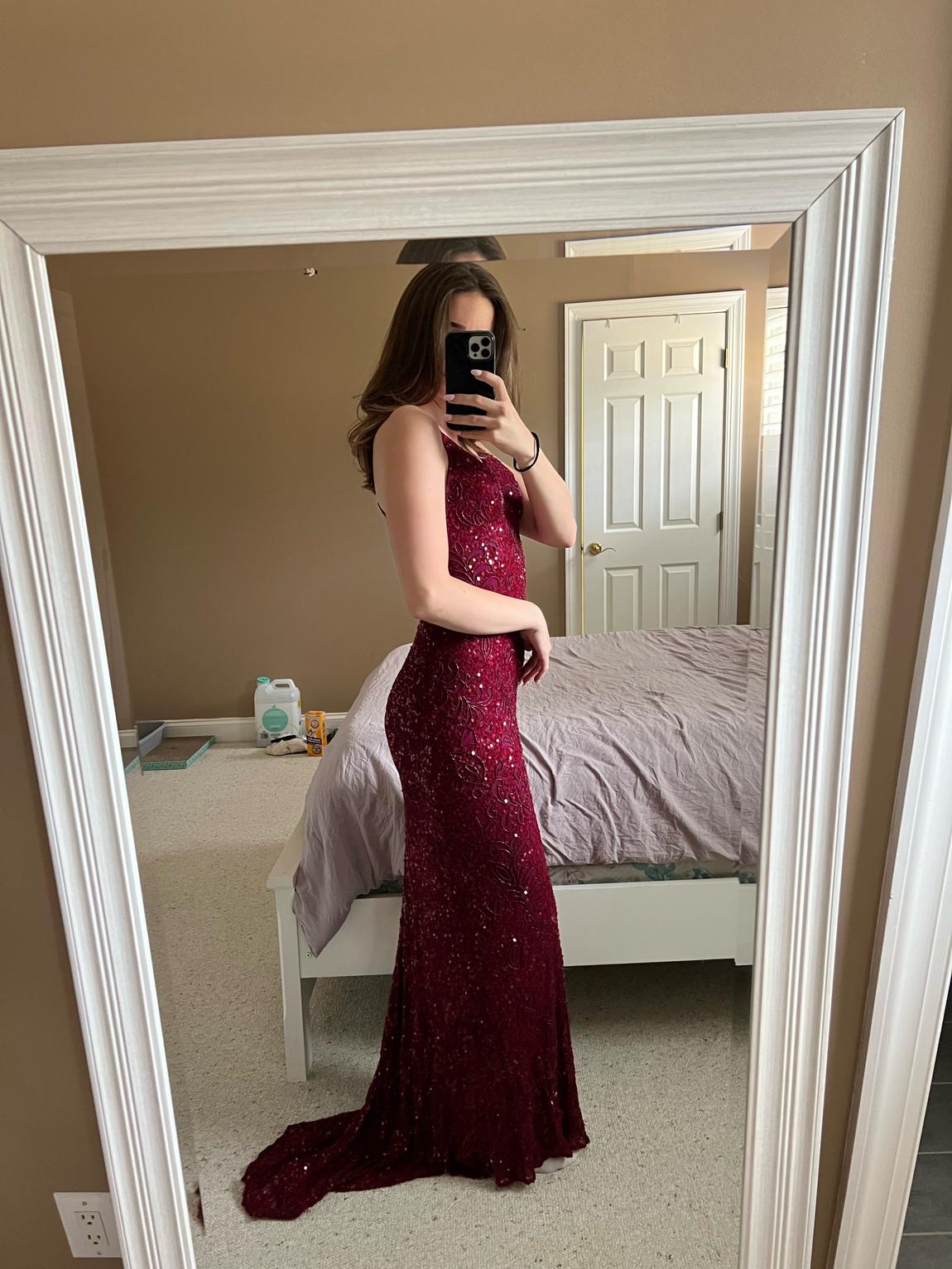 Size 2 Prom Satin Burgundy Red Floor Length Maxi on Queenly