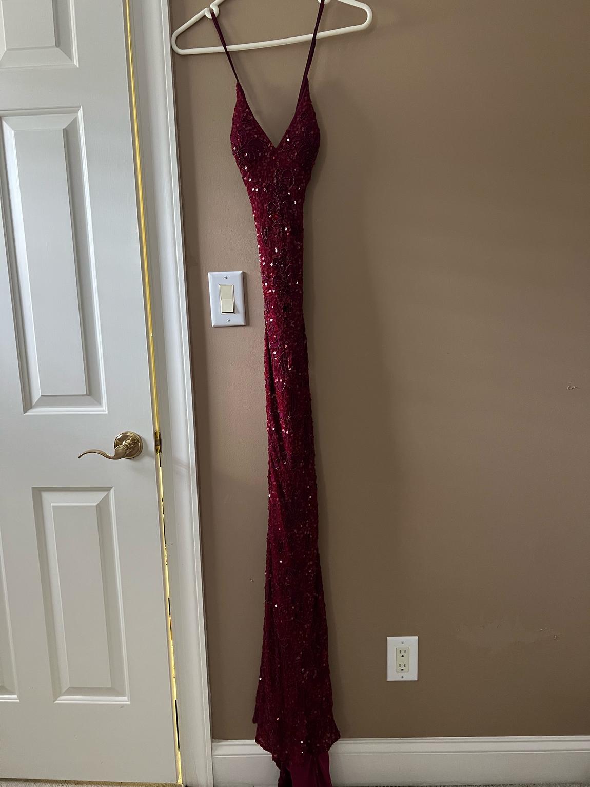 Size 2 Prom Satin Burgundy Red Floor Length Maxi on Queenly