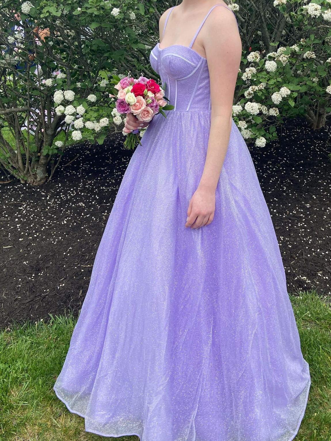 Sherri Hill Size 4 Prom Satin Light Purple Ball Gown on Queenly