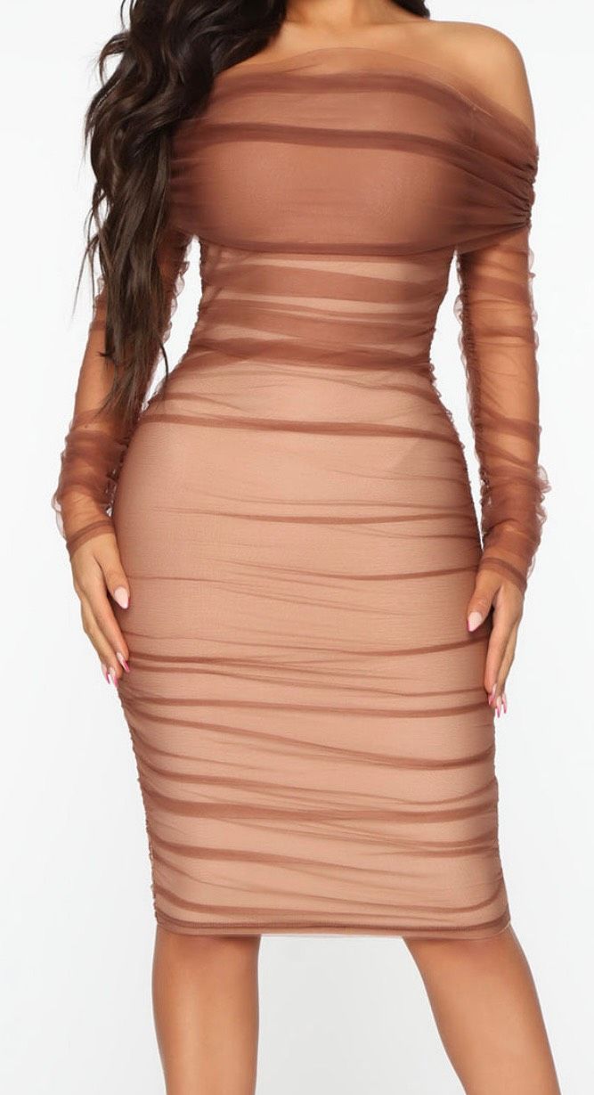 Fashion Nova Size 8 Nude Cocktail Dress on Queenly
