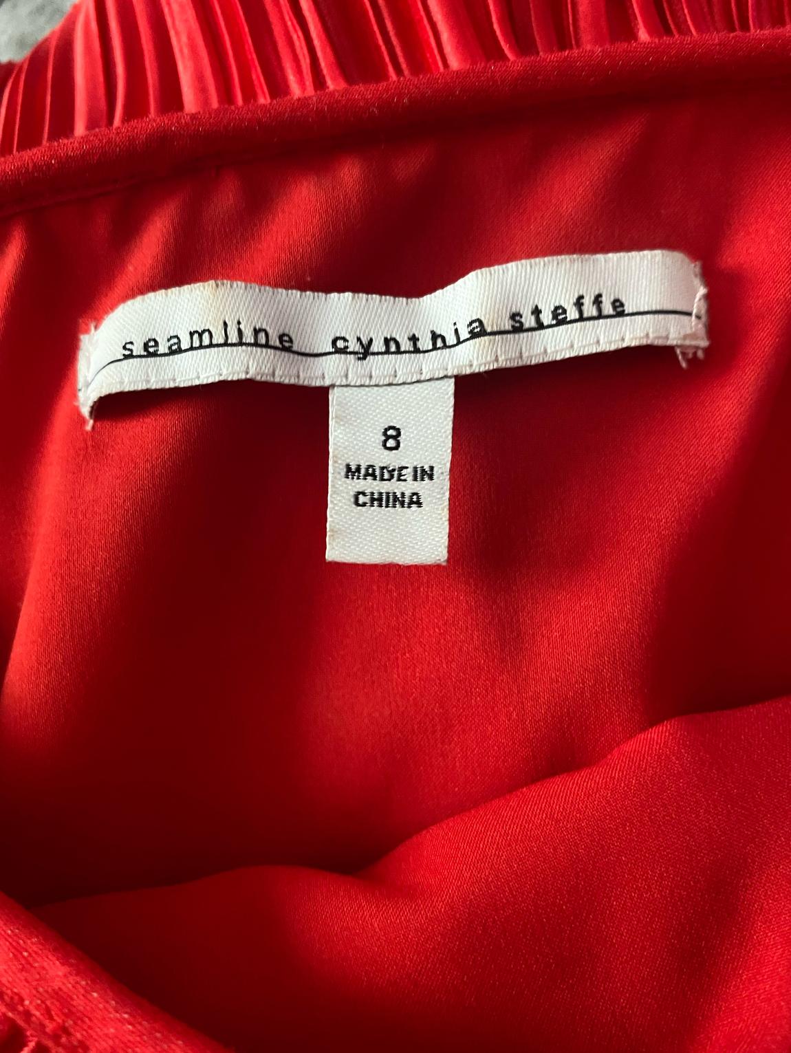 Cynthia steffe Size 8 Red A-line Dress on Queenly