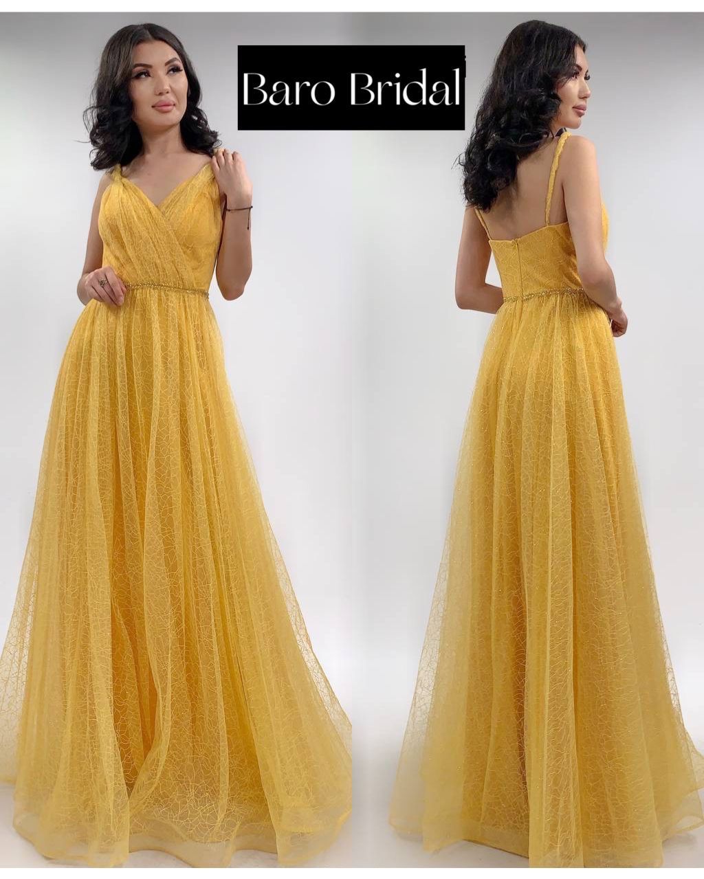 Turkish design Size 8 Yellow A-line Dress on Queenly