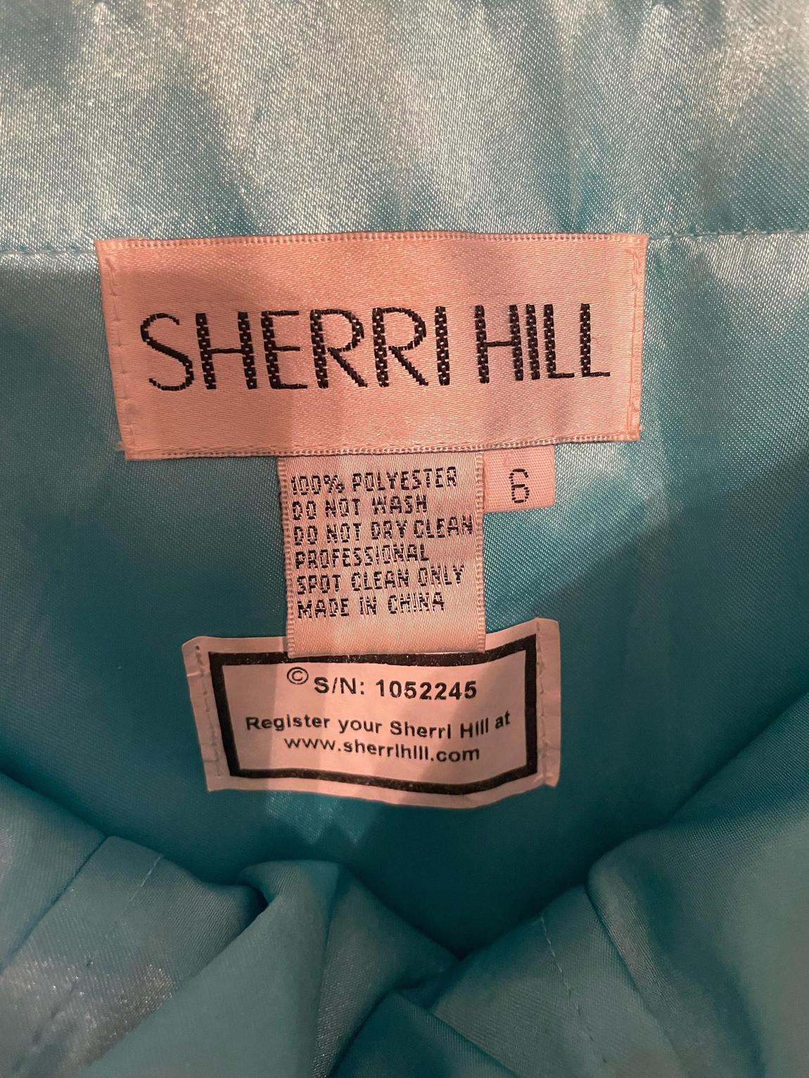 Sherri Hill Size 6 Homecoming Strapless Sequined Blue Cocktail Dress on Queenly