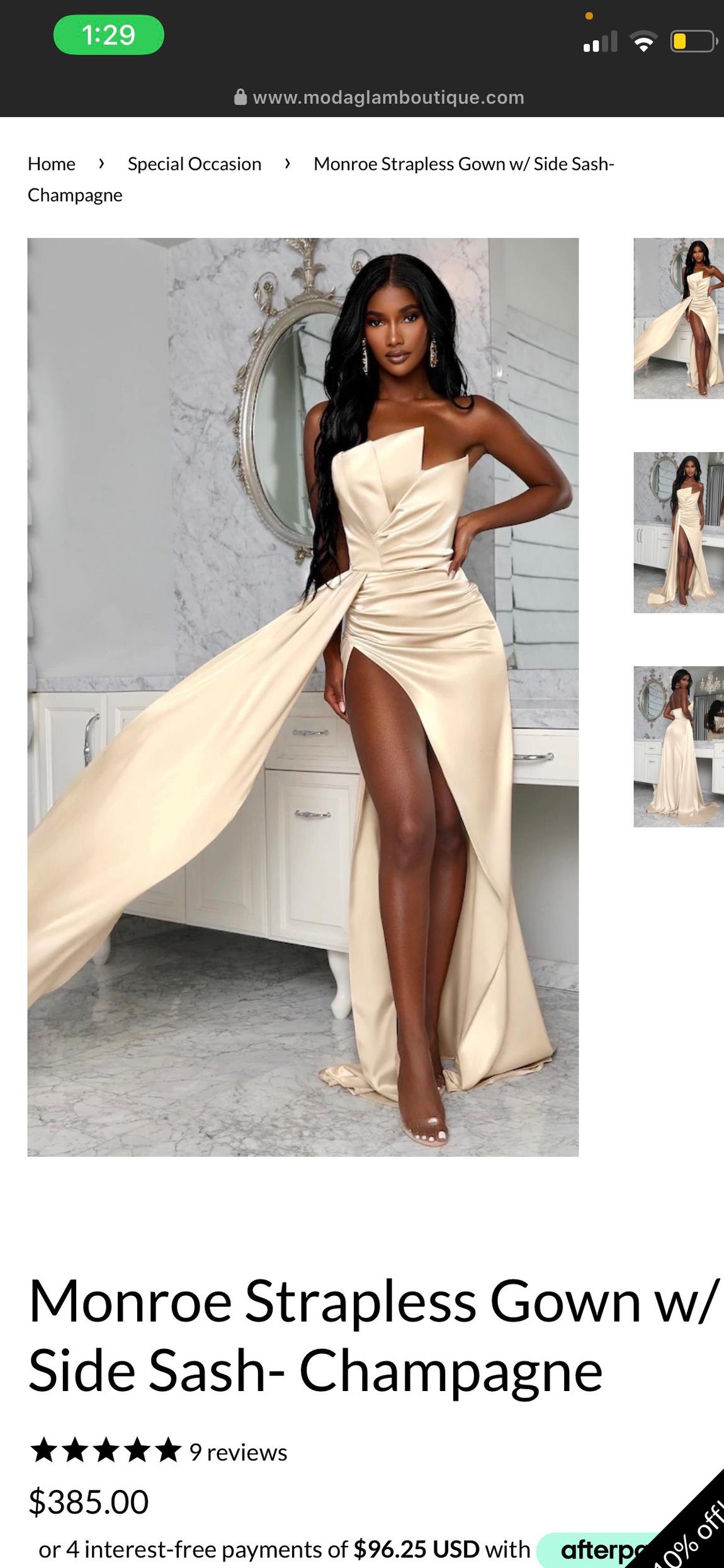 Modaglamboutique.com Size 14 Nude Ball Gown on Queenly