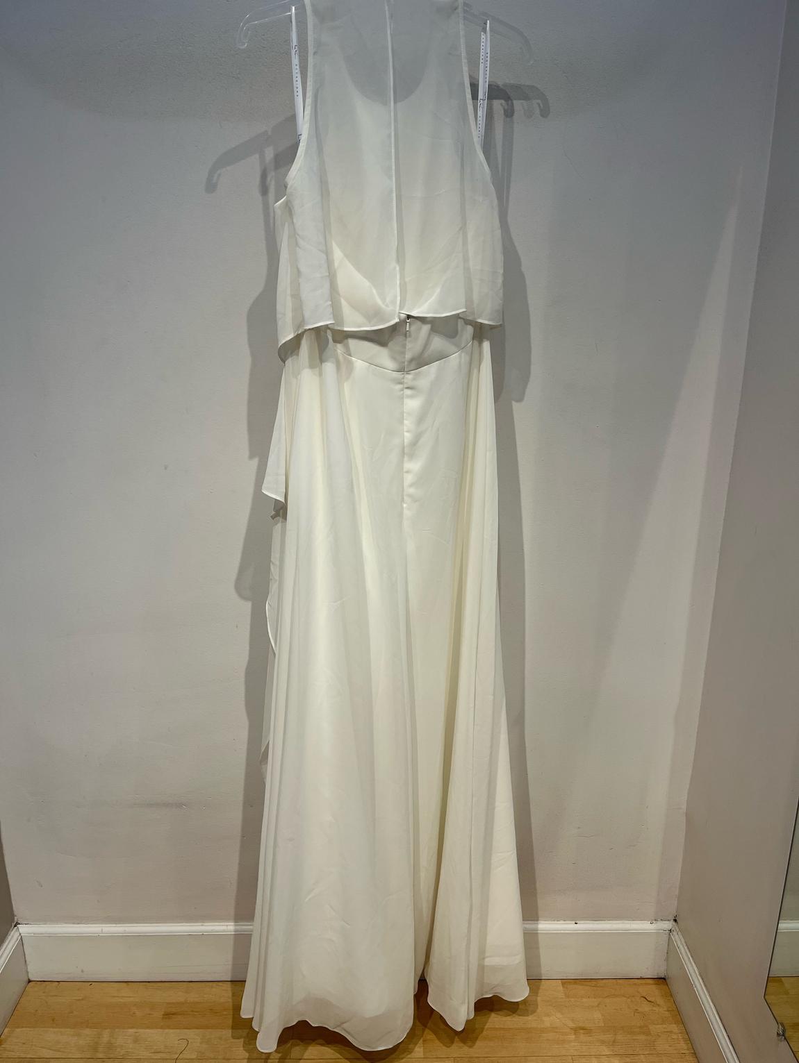 Amsale Size 12 Bridesmaid White A-line Dress on Queenly