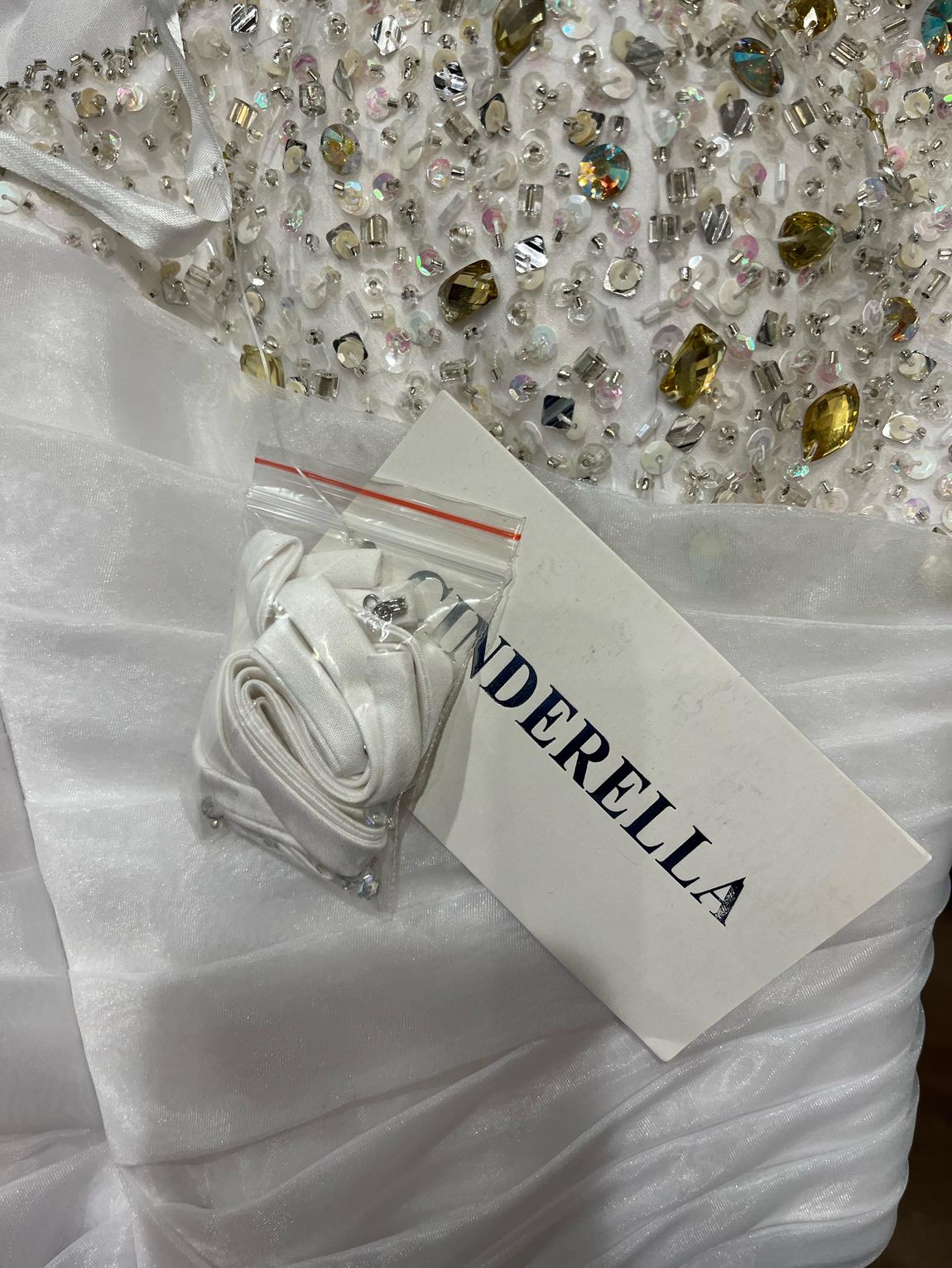 Cinderella Size 8 White Mermaid Dress on Queenly
