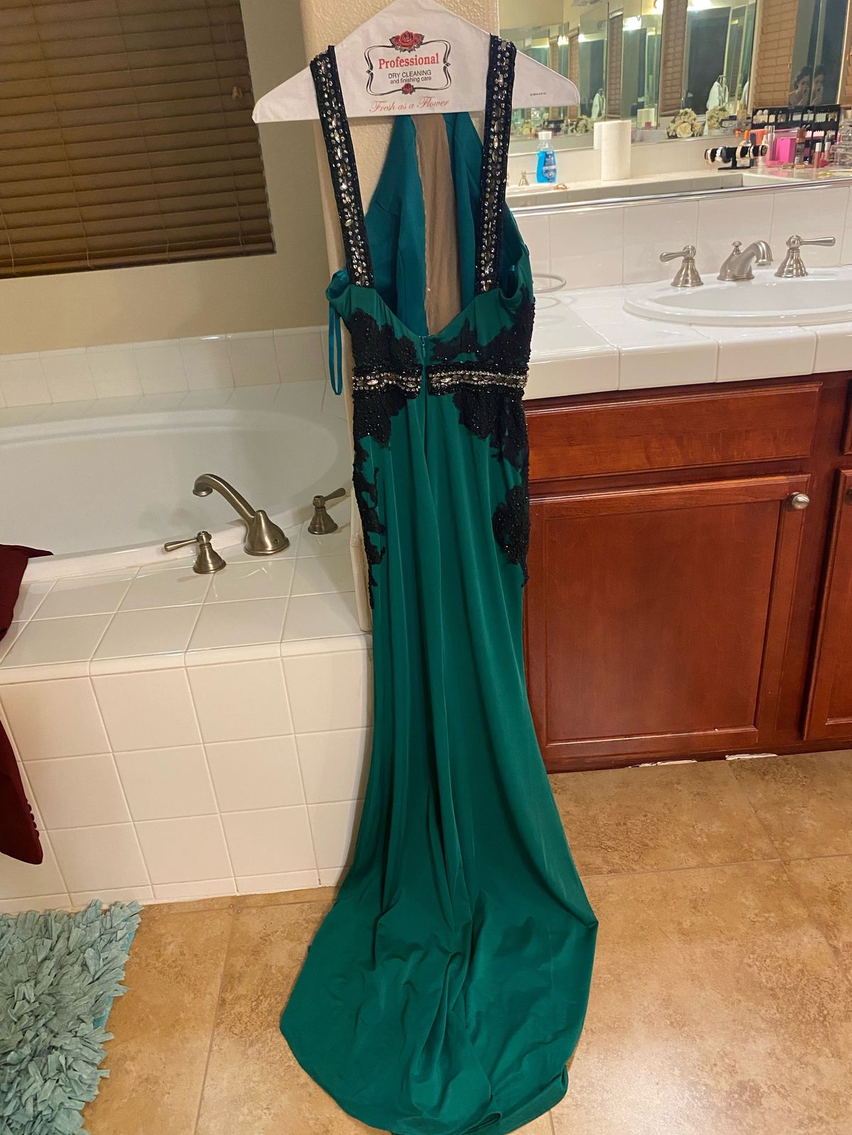 Size 2 Prom Green Floor Length Maxi on Queenly