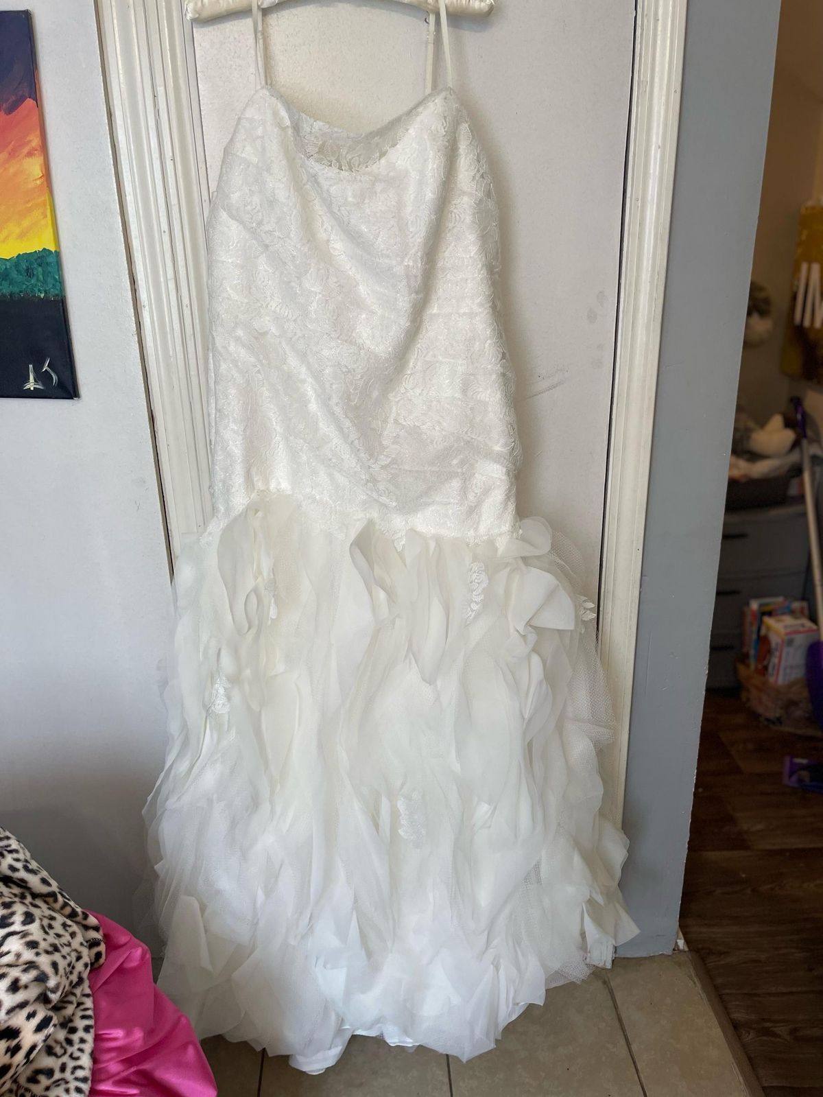 Vera wang Plus Size 20 Wedding Lace White Mermaid Dress on Queenly