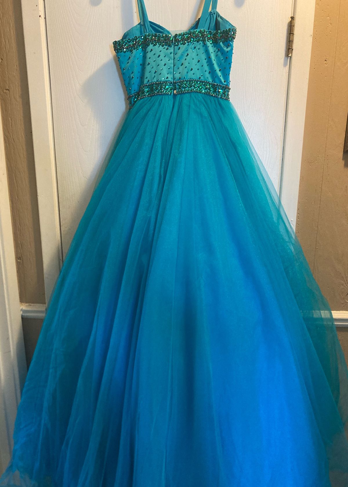Sherri Hill Size 2 Prom Satin Blue Ball Gown on Queenly