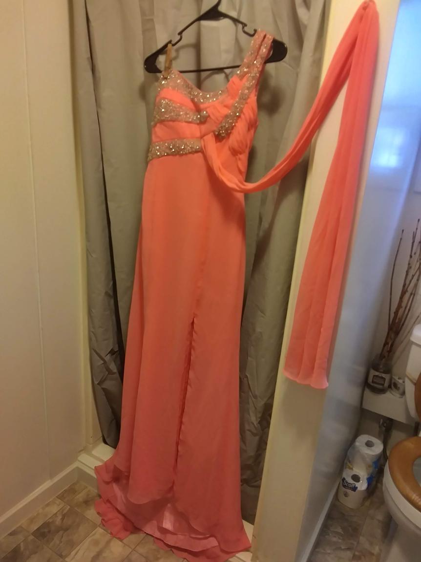 Studio 17 Size 8 Orange Side Slit Dress on Queenly