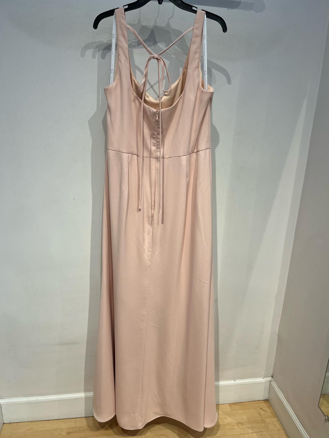 Hayley Paige Plus Size 20 Bridesmaid Light Pink Floor Length Maxi on Queenly