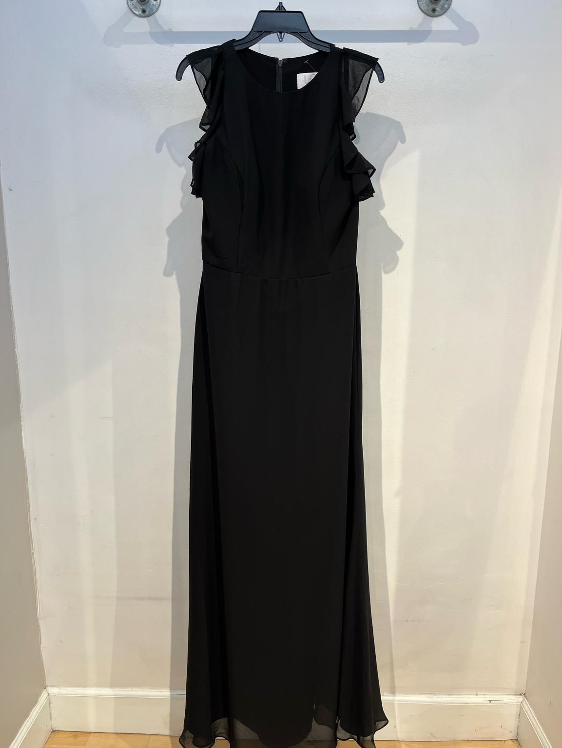 Hayley Paige Size 14 Bridesmaid Black A-line Dress on Queenly