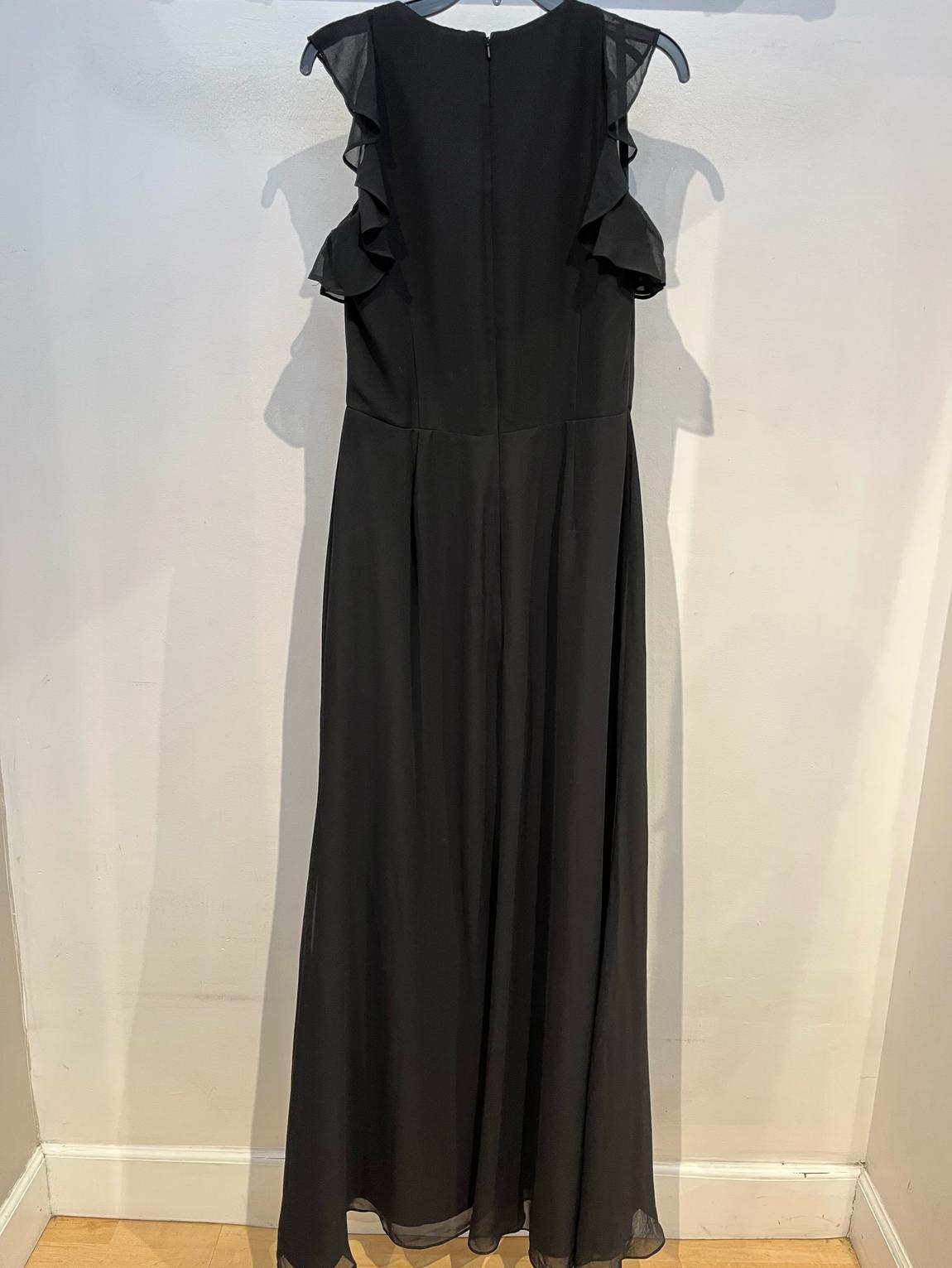 Hayley Paige Size 14 Bridesmaid Black A-line Dress on Queenly