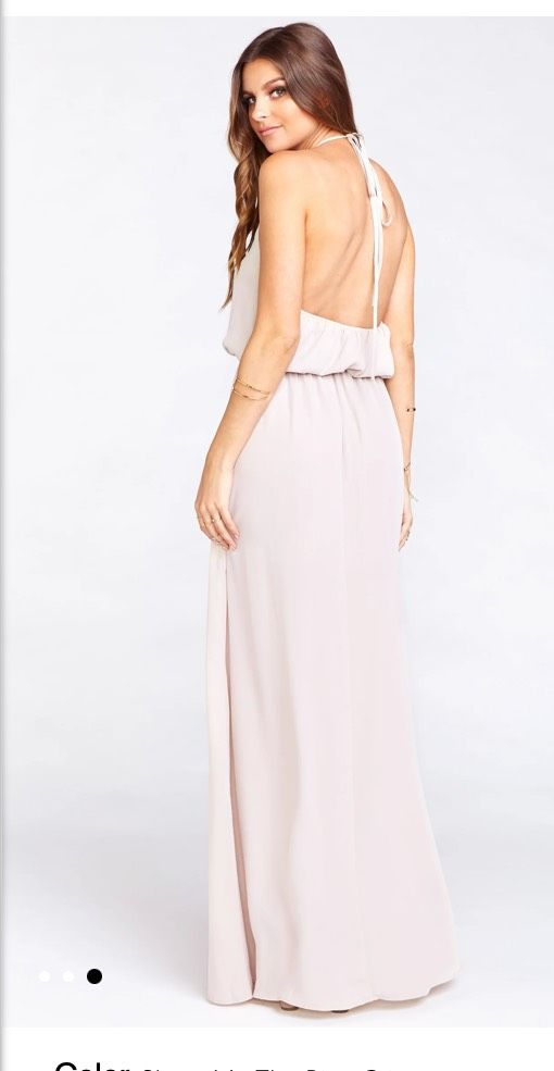 Show Me Your Mumu Size 4 Bridesmaid Nude Floor Length Maxi on Queenly