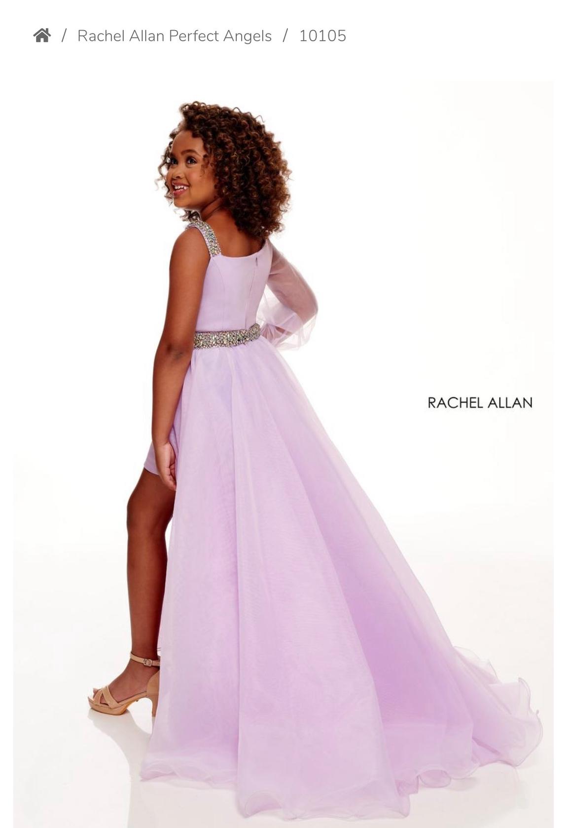 Rachel Allan Girls Size 4 Fun Fashion One Shoulder Sequined Purple Formal Jumpsuit on Queenly