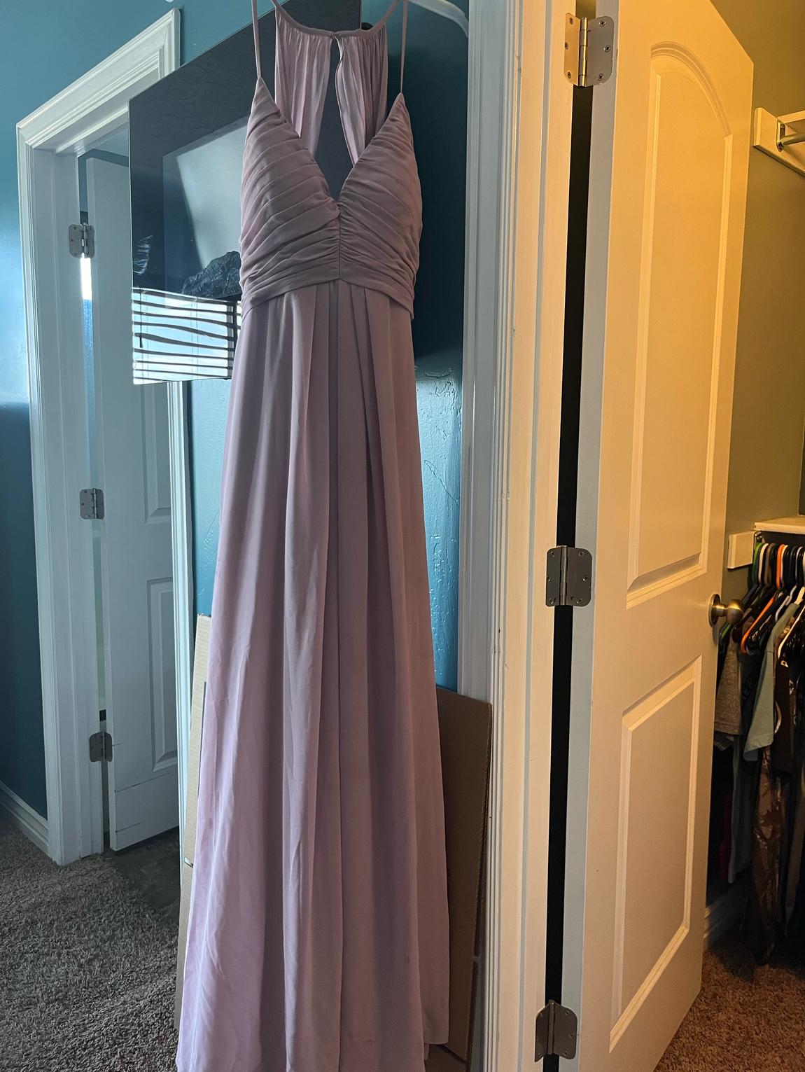 Size 12 Bridesmaid Light Pink Ball Gown on Queenly