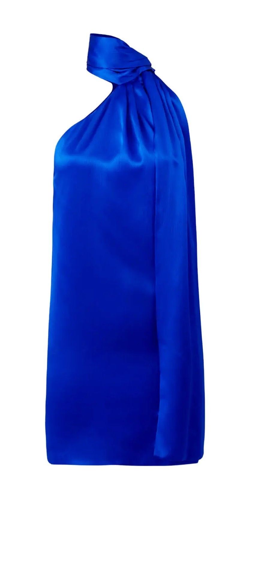 Genny Size 0 Homecoming High Neck Satin Royal Blue Cocktail Dress on Queenly
