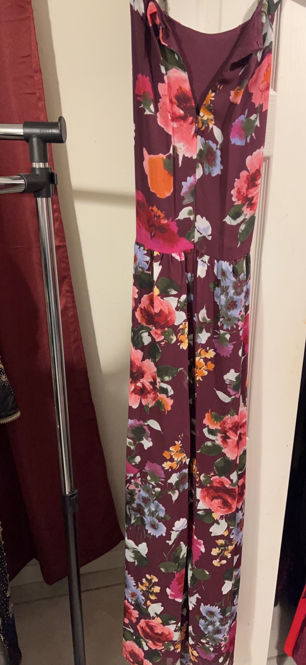 Size 10 Wedding Guest Floral Multicolor Floor Length Maxi on Queenly