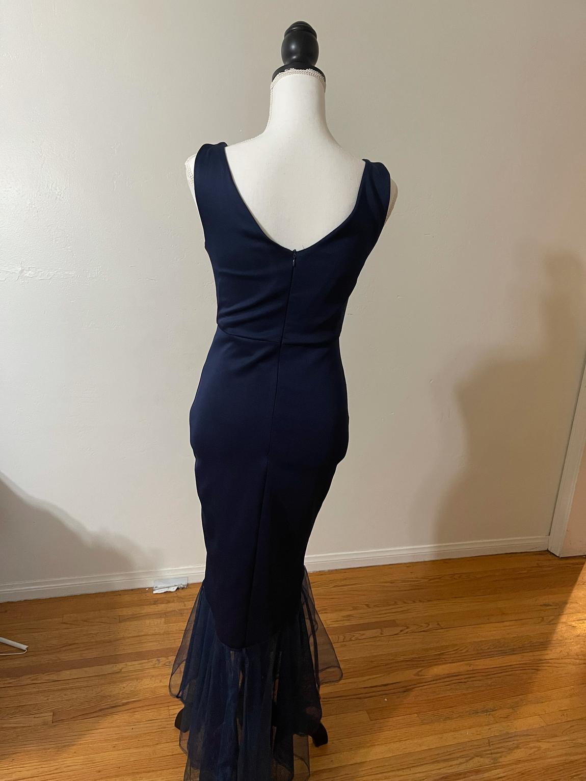 Size 6 Navy Blue Mermaid Dress on Queenly