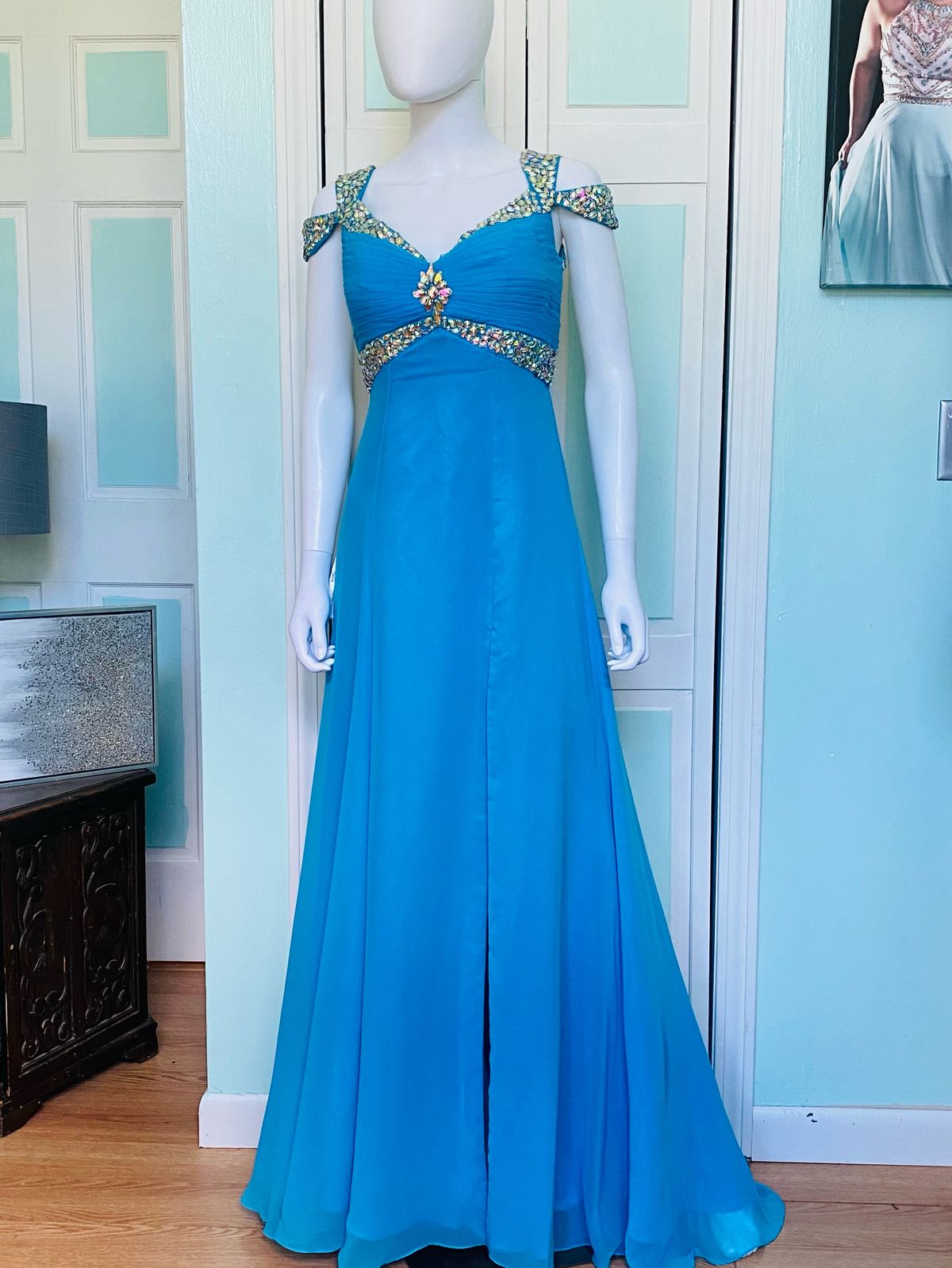 Panoply Size 4 Turquoise Blue A-line Dress on Queenly