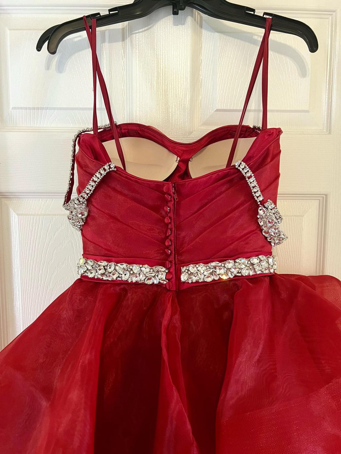 MoonLight Bridal Size 2 Sequined Red Ball Gown on Queenly