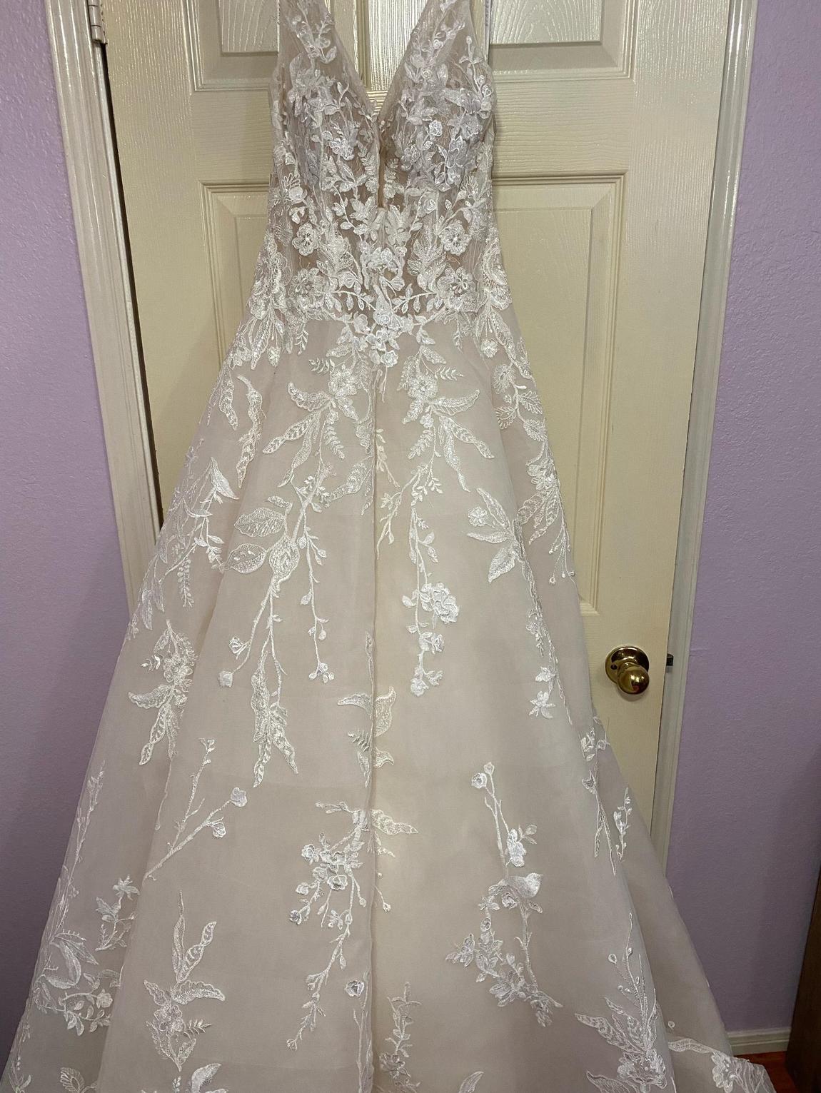 Elyssee Size 8 Wedding Lace Nude Ball Gown on Queenly