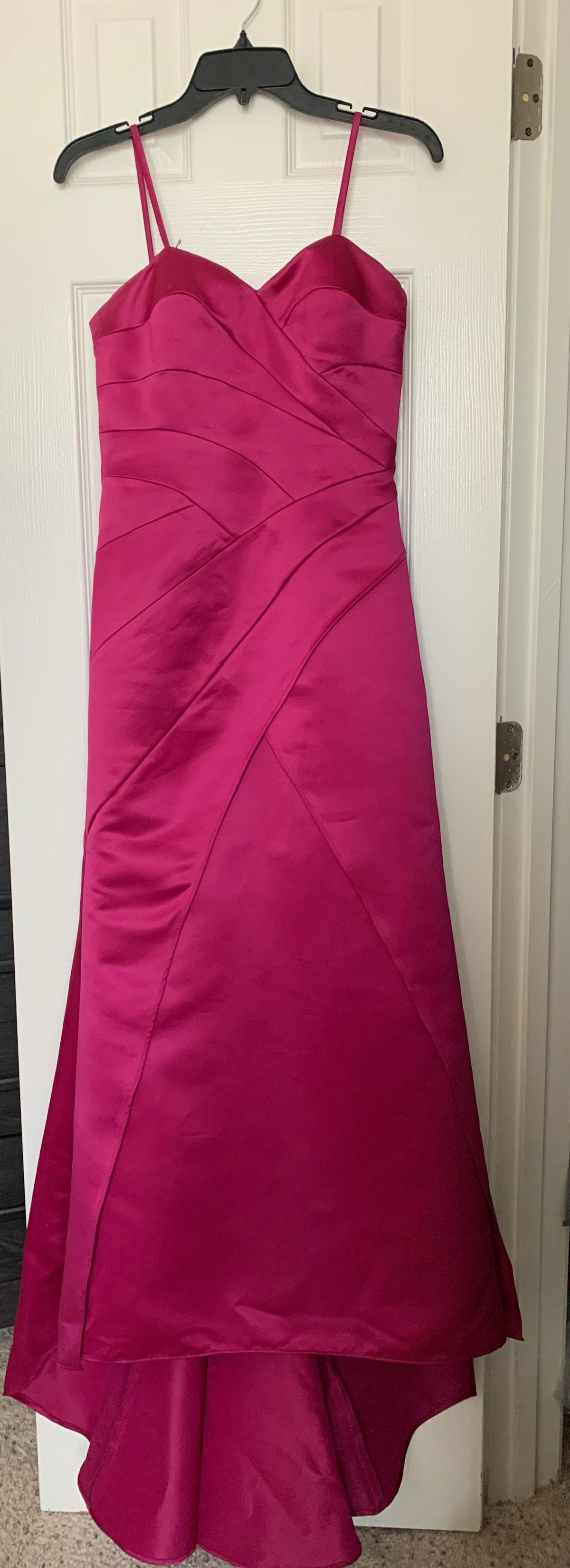 Size 6 Prom Hot Pink Dress With Train on Queenly