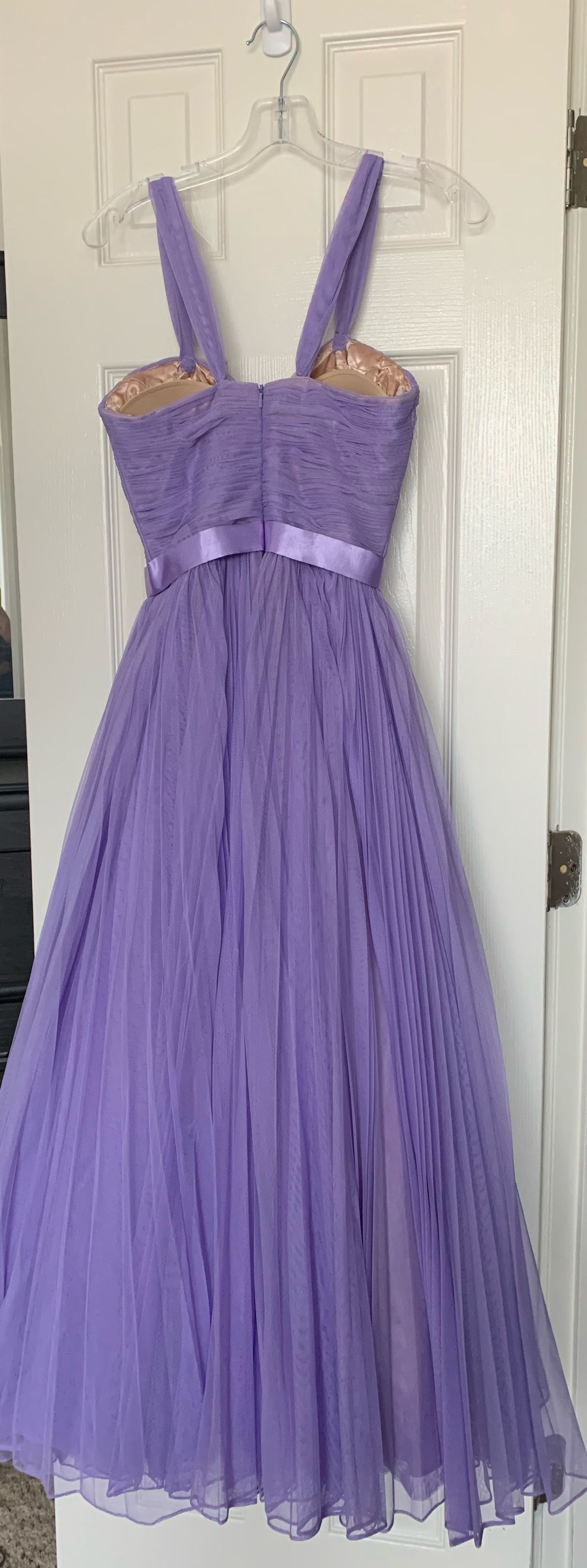 Jovani Size 2 Bridesmaid Satin Light Purple Ball Gown on Queenly