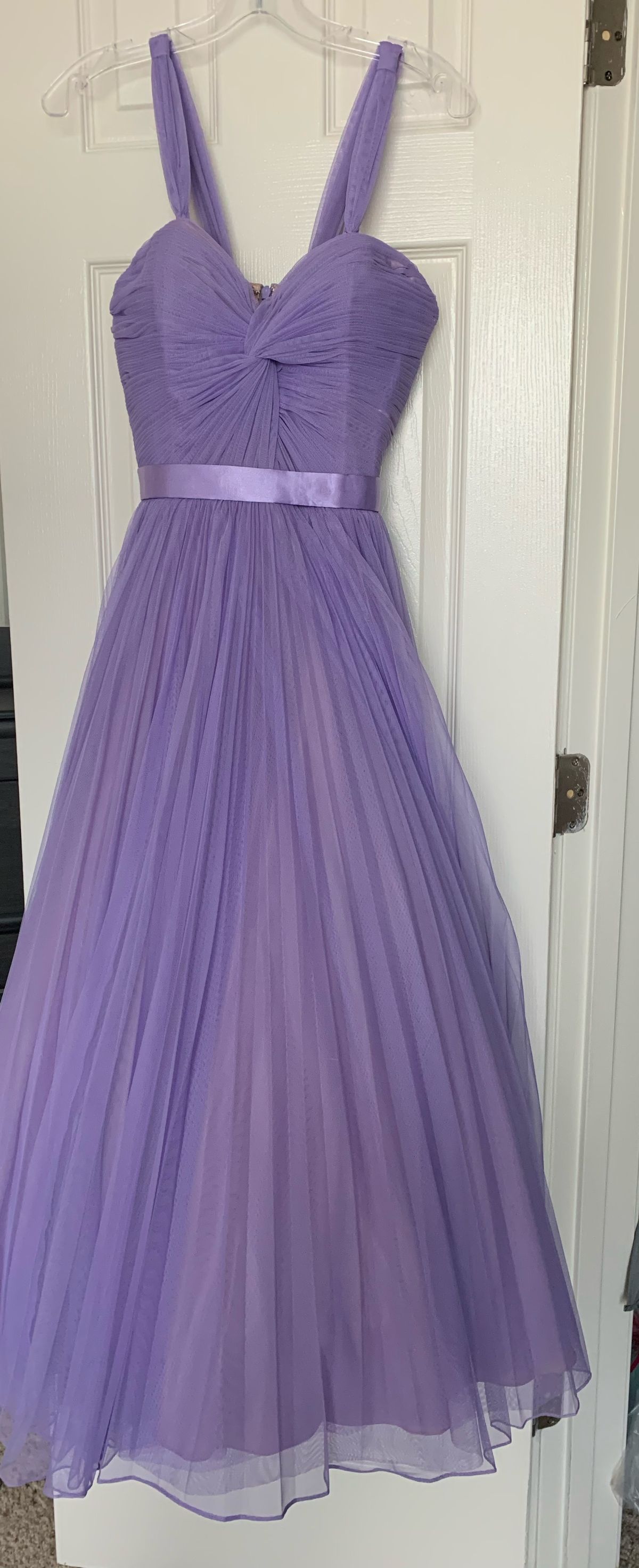 Jovani Size 2 Bridesmaid Satin Light Purple Ball Gown on Queenly