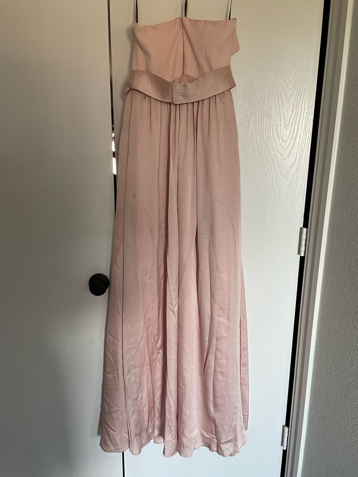 Vera Wang White Size 8 Bridesmaid Strapless Light Pink Floor Length Maxi on Queenly
