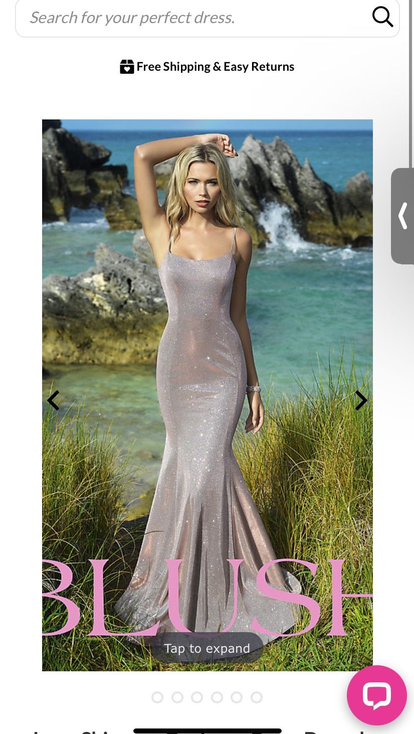 Blush Prom Size 12 Silver Mermaid Dress on Queenly