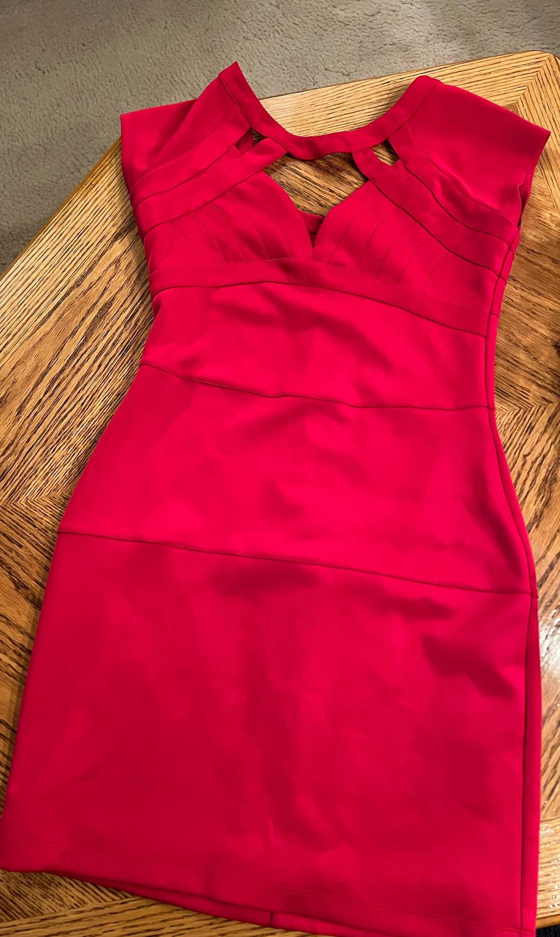 Size 8 Pageant Interview Red A-line Dress on Queenly