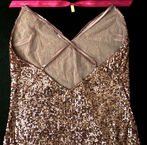RARE Victoria's Secret Size 4 Satin Rose Gold A-line Dress on Queenly