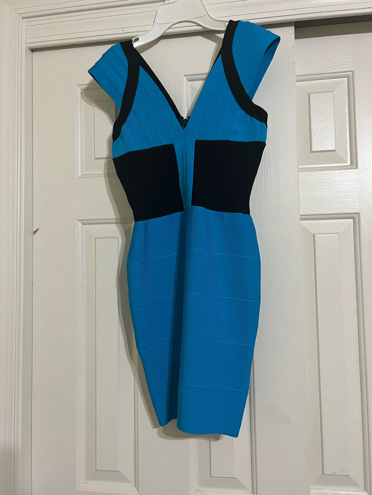 Size 2 Pageant Interview Cap Sleeve Blue Cocktail Dress on Queenly