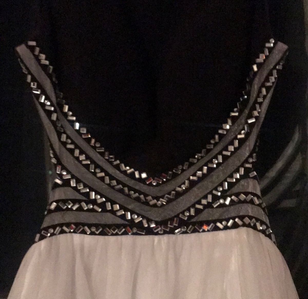 Size 4 Prom Sequined Black A-line Dress on Queenly