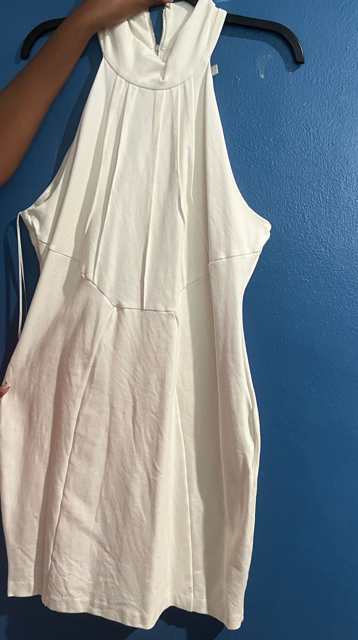 Guess Plus Size 16 High Neck White Cocktail Dress on Queenly