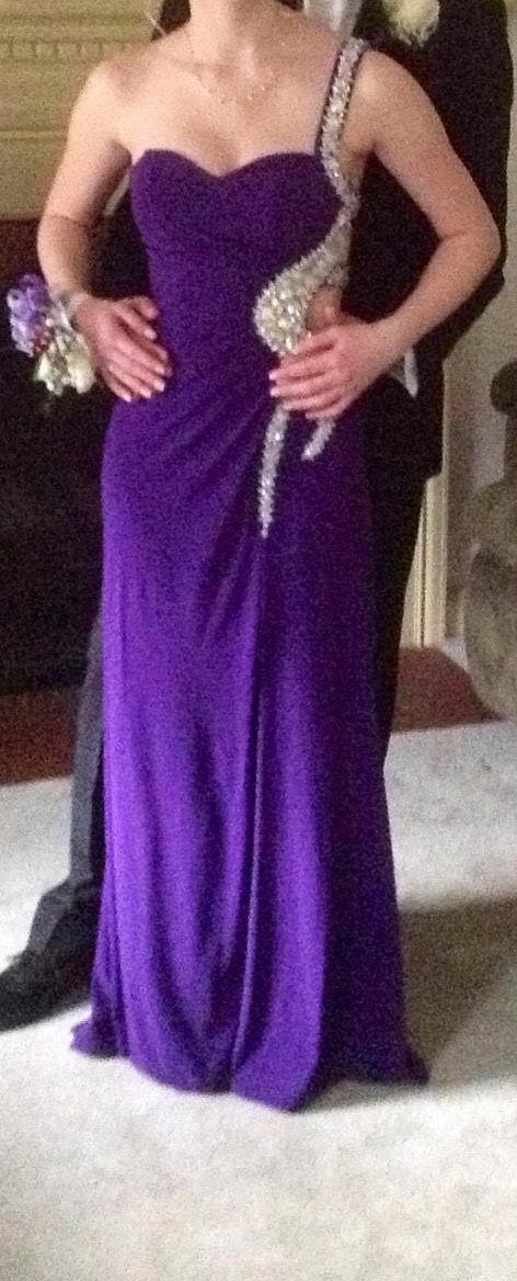 Size 00 Prom Purple Floor Length Maxi on Queenly