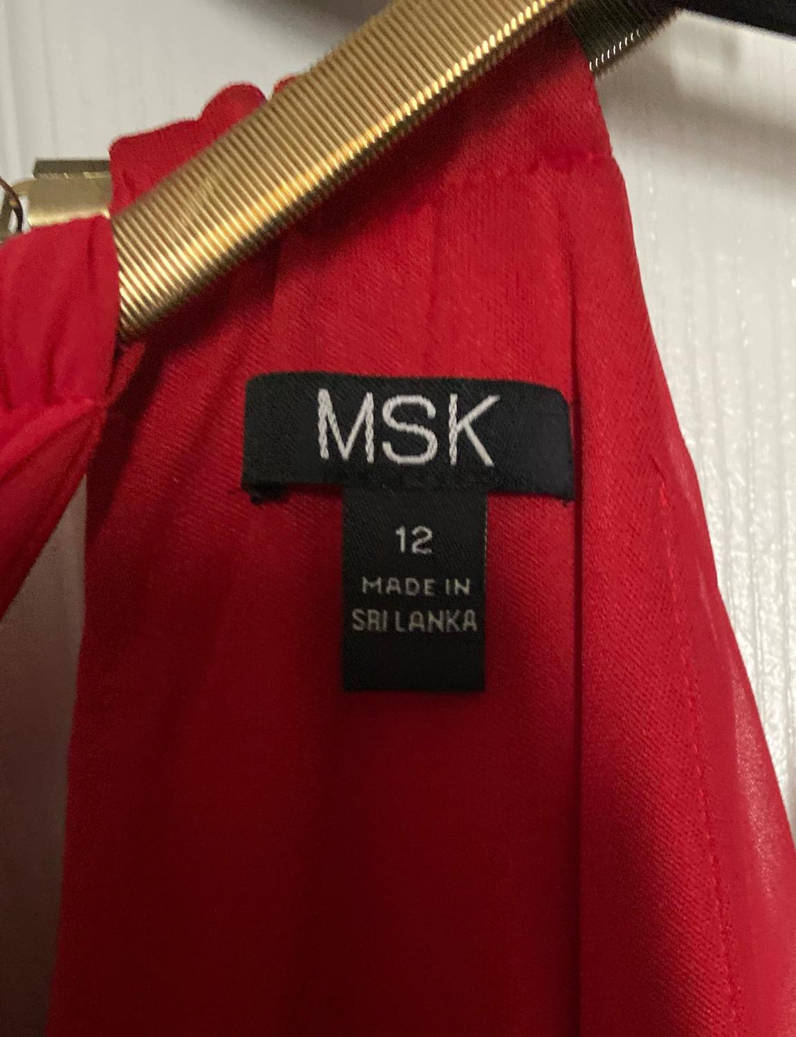 MSK Size 12 Red Floor Length Maxi on Queenly