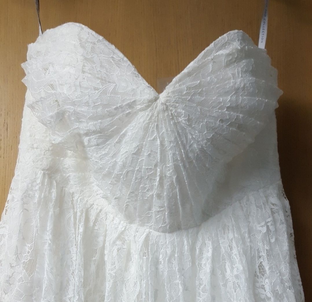 Jenny Yoo Size 12 Off The Shoulder Lace White Cocktail Dress on Queenly