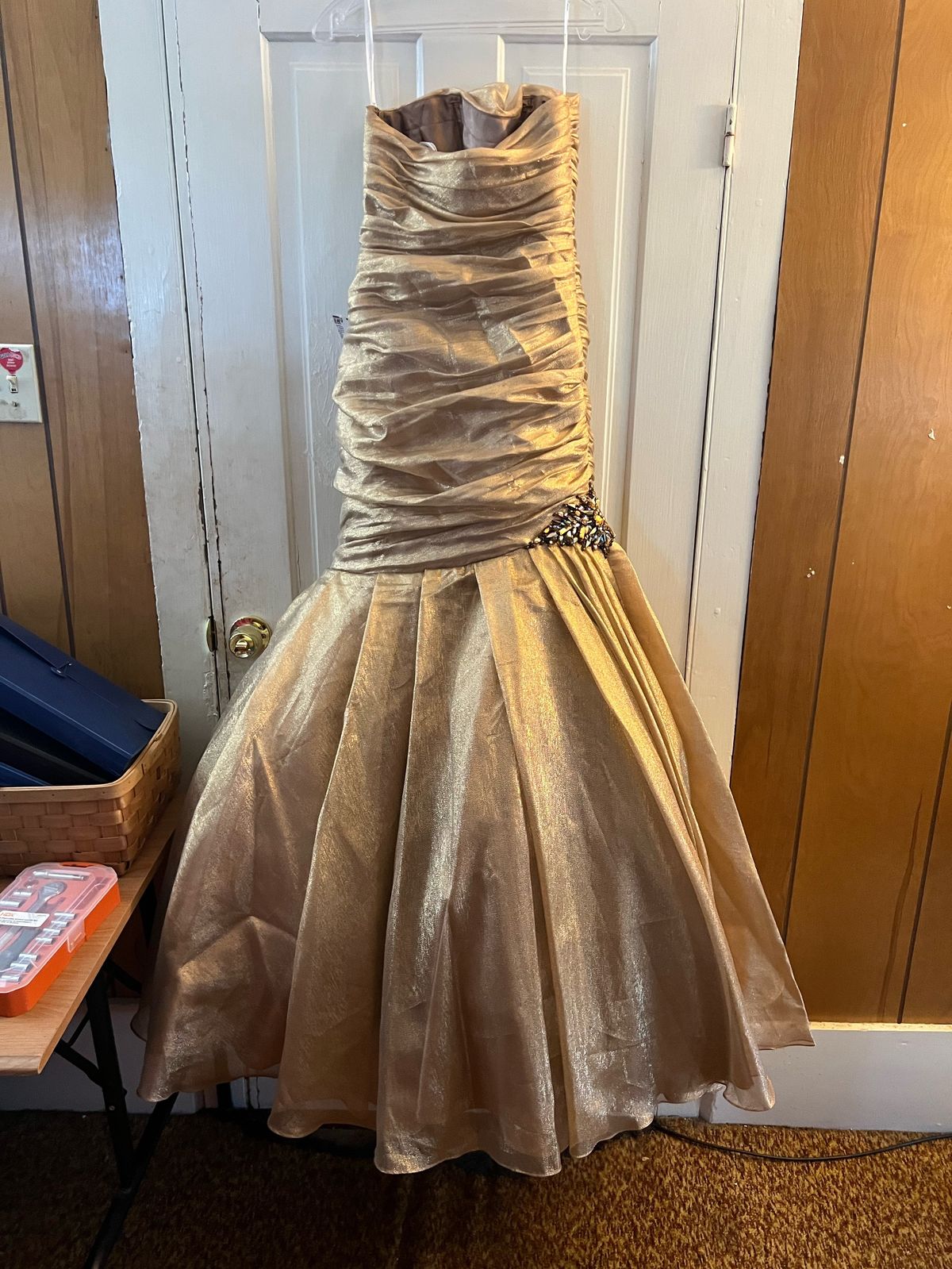 Size 8 Prom Rose Gold Mermaid Dress on Queenly