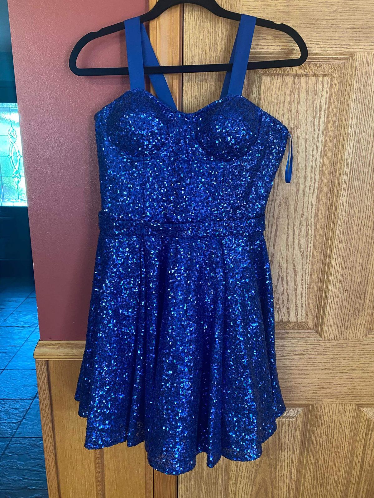 Jovani Size 6 Blue Cocktail Dress on Queenly