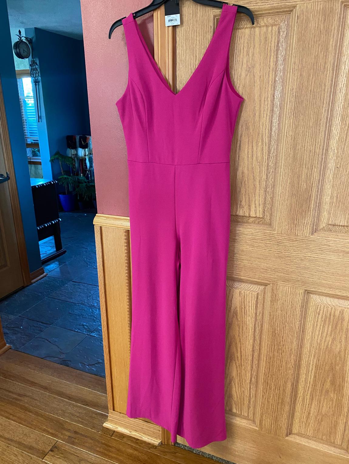 Size 6 Pink Formal Jumpsuit on Queenly